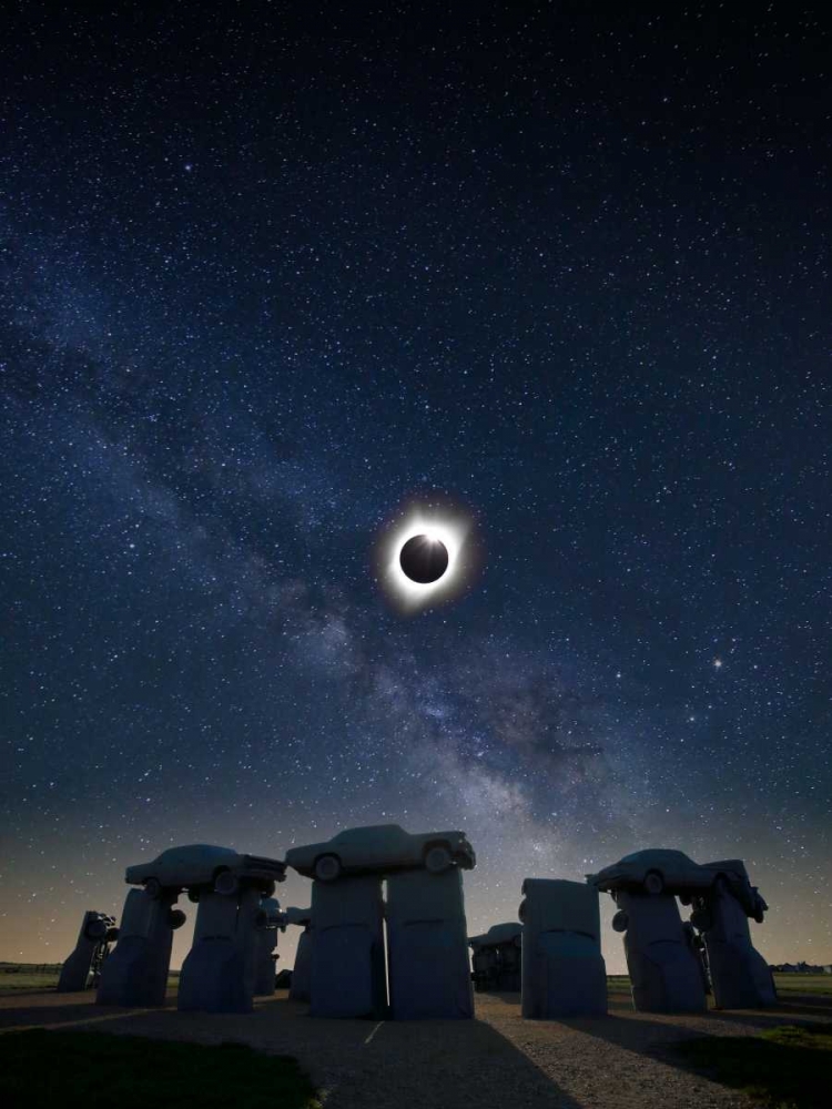 Eclipse at Carhenge art print by Dale ODell for $57.95 CAD