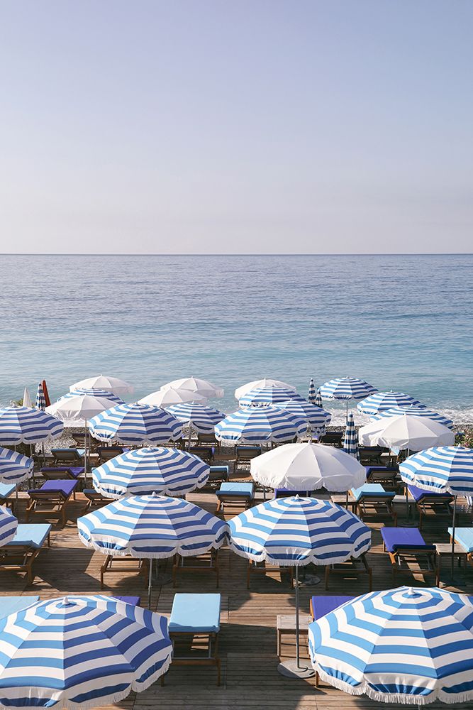French Riviera Sea Stripes art print by Carina Okula for $57.95 CAD