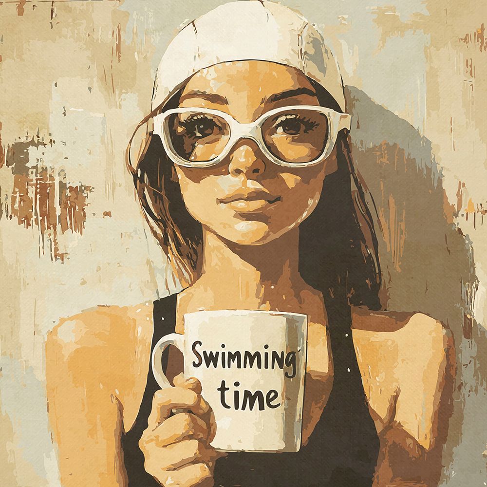 Swimming Mug art print by Layla Oz for $57.95 CAD