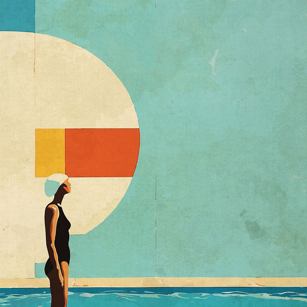 Mid Century Pool art print by Layla Oz for $57.95 CAD