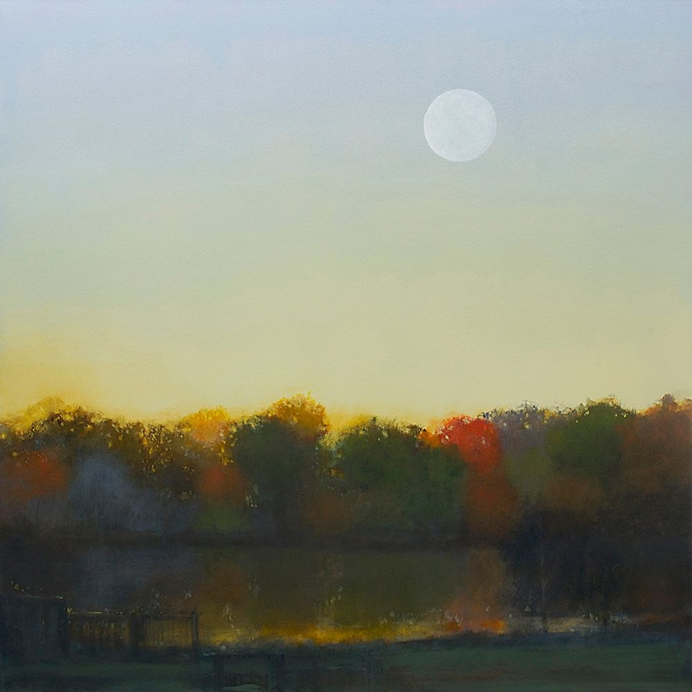 Moonrise-Footbridge at White Rock art print by Cap Pannell for $57.95 CAD
