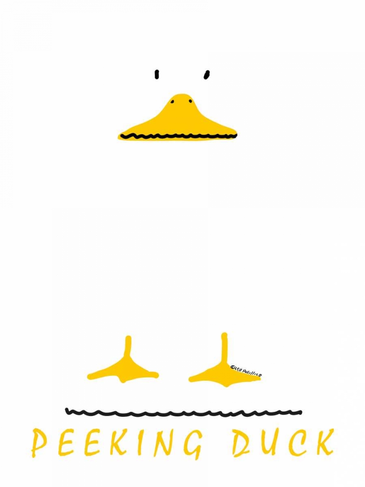 Peeking Duck art print by Leo Posillico for $57.95 CAD