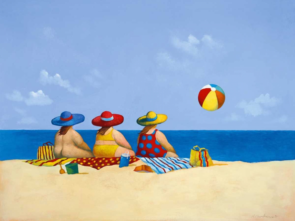 Three Ladies Sunning art print by Michael Paraskevas for $57.95 CAD