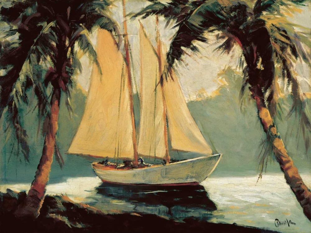Sailboat, Santa Barbara art print by Frederick Alexander Pawla for $57.95 CAD