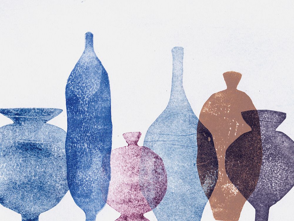 Vases 1 Blue art print by Pernille Folcarelli for $57.95 CAD