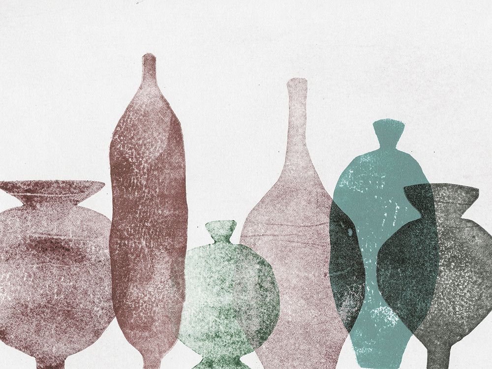 Vases 1 Teal art print by Pernille Folcarelli for $57.95 CAD