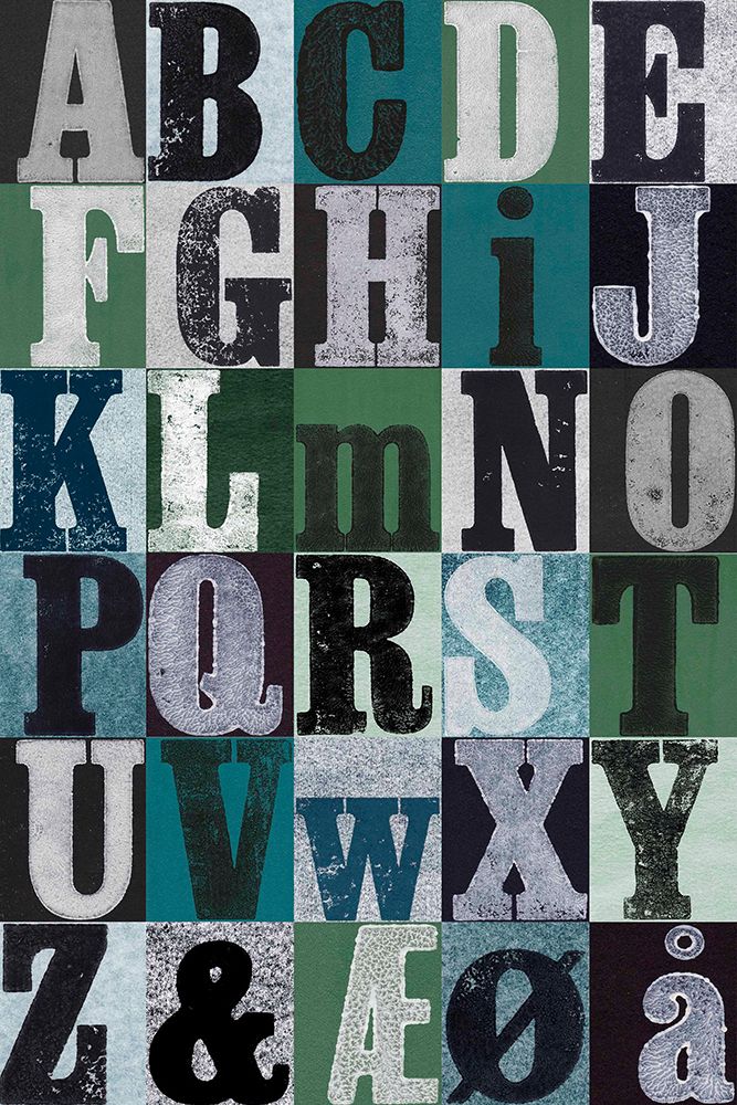 Alphabet Green art print by Pernille Folcarelli for $57.95 CAD
