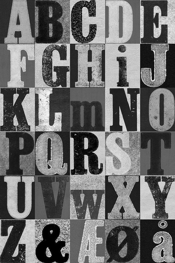 Alphabet Grey art print by Pernille Folcarelli for $57.95 CAD