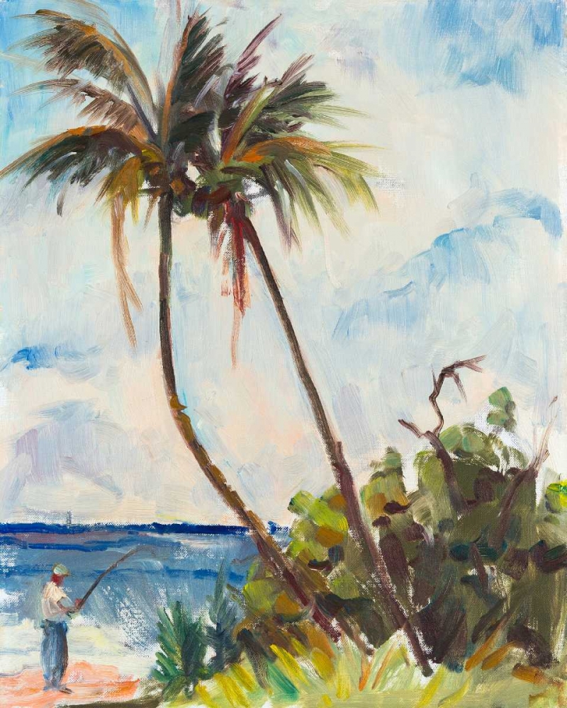 Fishing under Palms art print by Richard A. Rodgers for $57.95 CAD