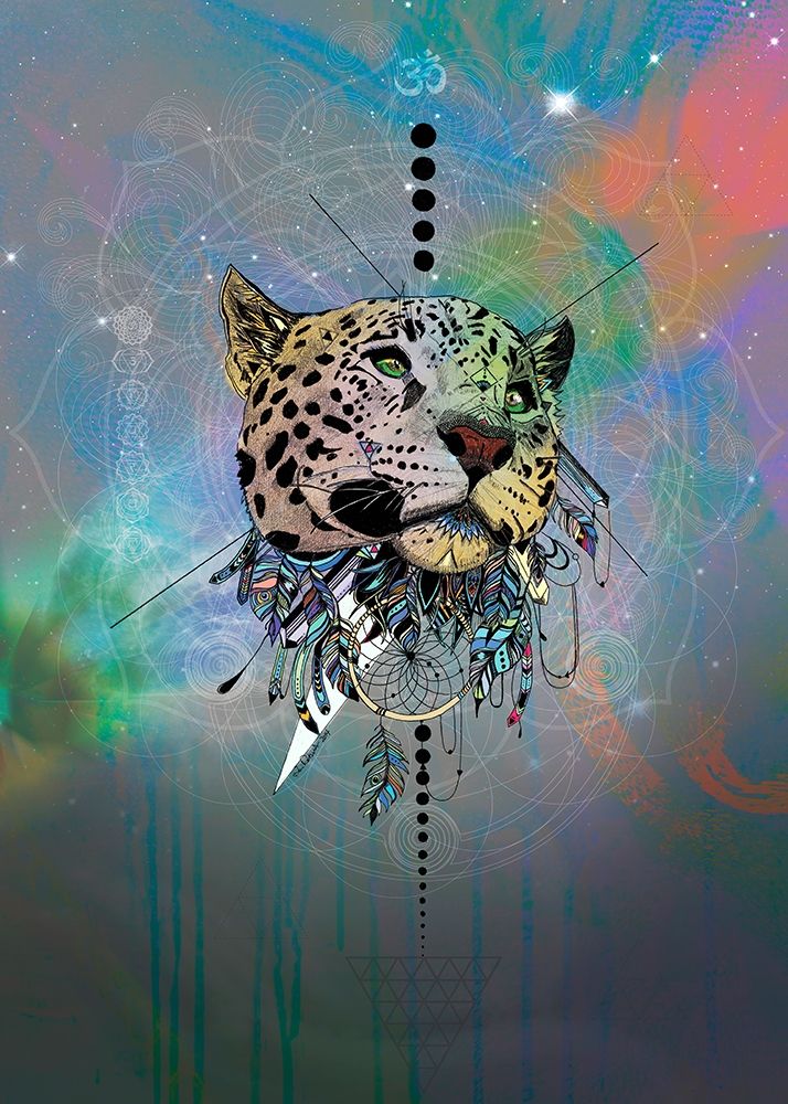 Cosmic Leopard art print by Karin Roberts for $57.95 CAD