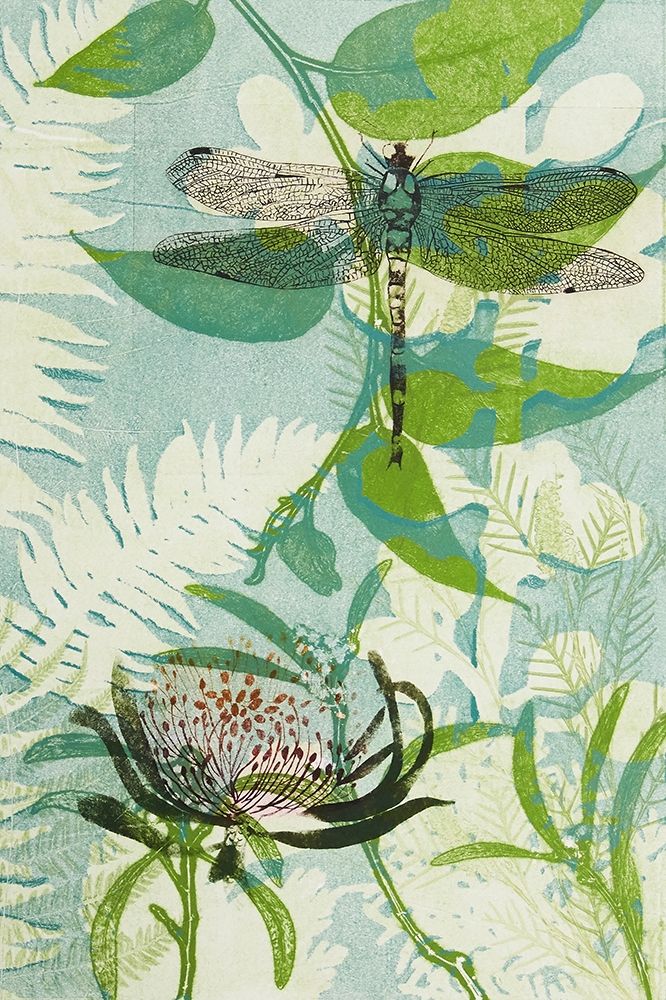 The Elusive Dragonfly and Waratah art print by Trudy Rice for $57.95 CAD