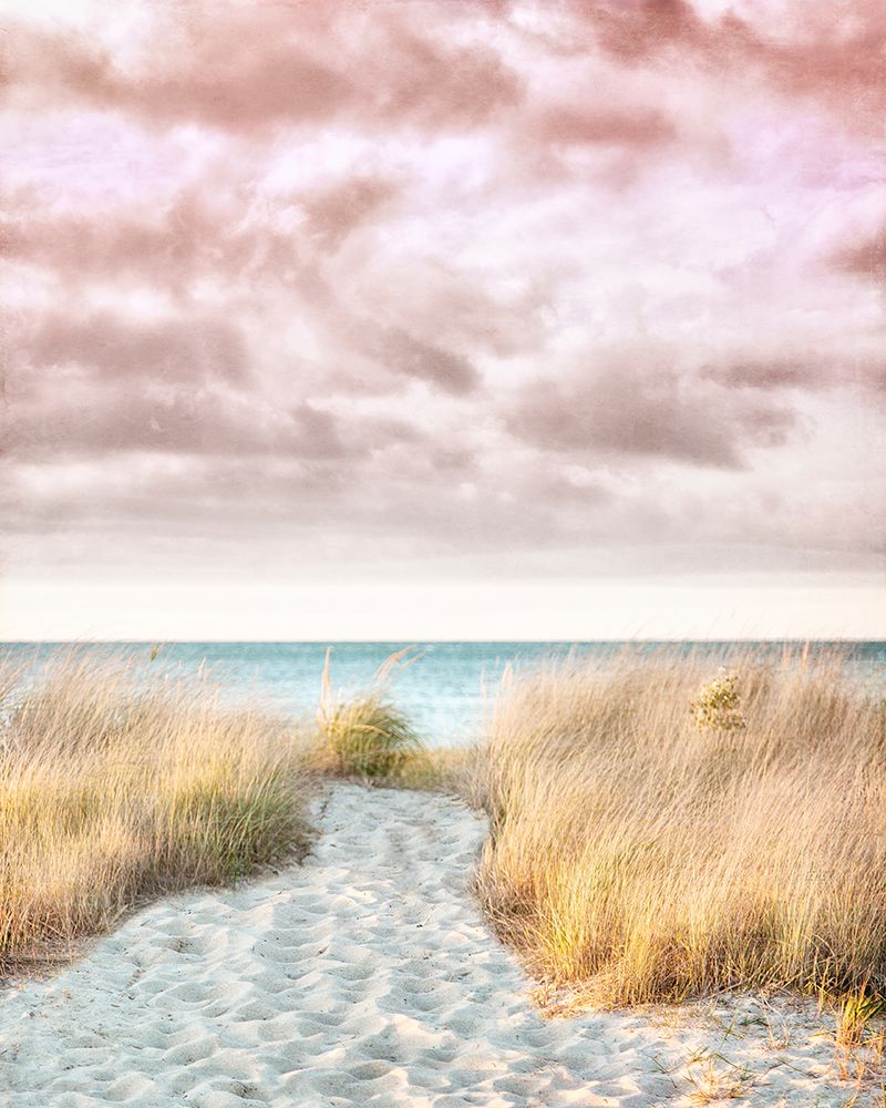 Pink and Beige Beach No.1 art print by Brooke T. Ryan for $57.95 CAD