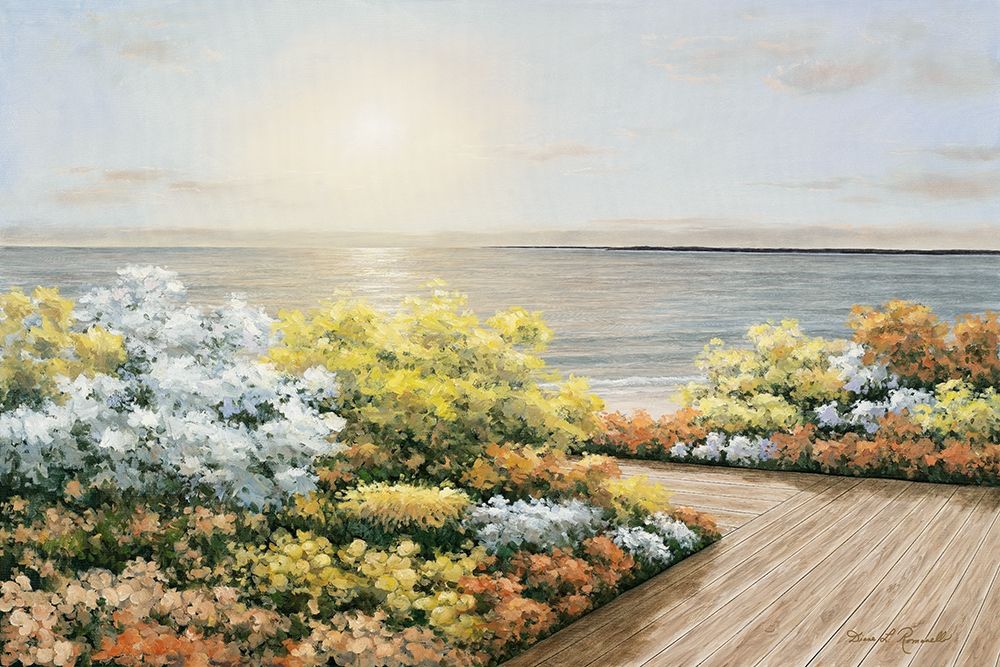 Deck And Flowers art print by Diane Romanello for $57.95 CAD
