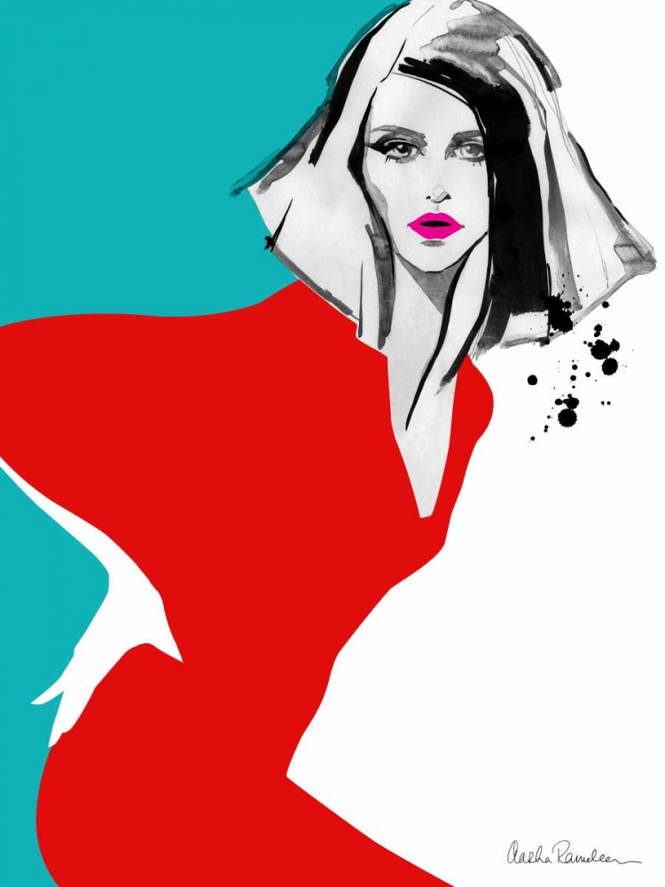 Red Dress art print by Aasha Ramdeen for $57.95 CAD