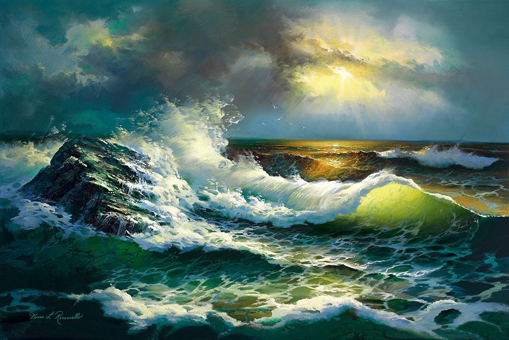 Ocean Waves art print by Diane Romanello for $57.95 CAD