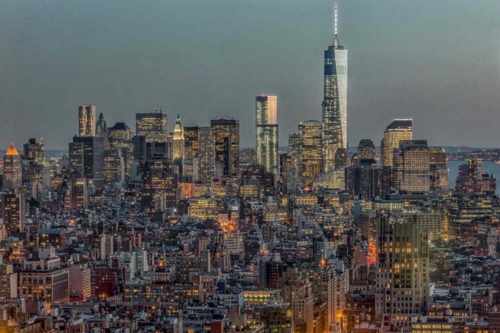 Downtown Skyline 12 art print by Richard Silver for $57.95 CAD