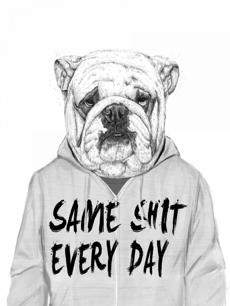 Same Shit Everyday art print by Balazs Solti for $57.95 CAD