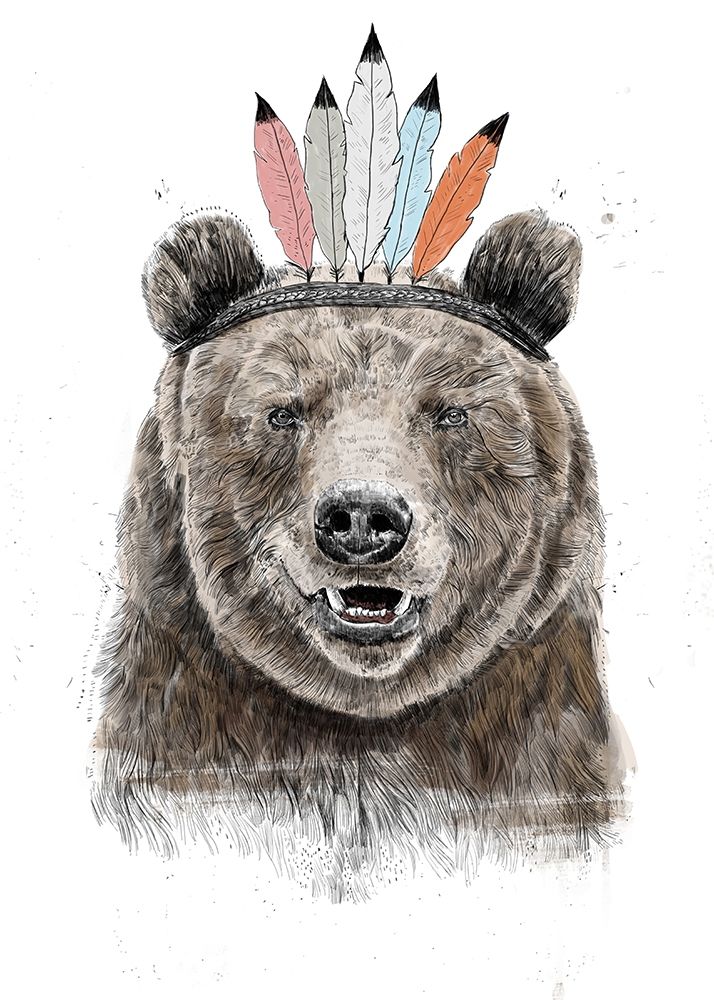 Festival Bear art print by Balazs Solti for $57.95 CAD