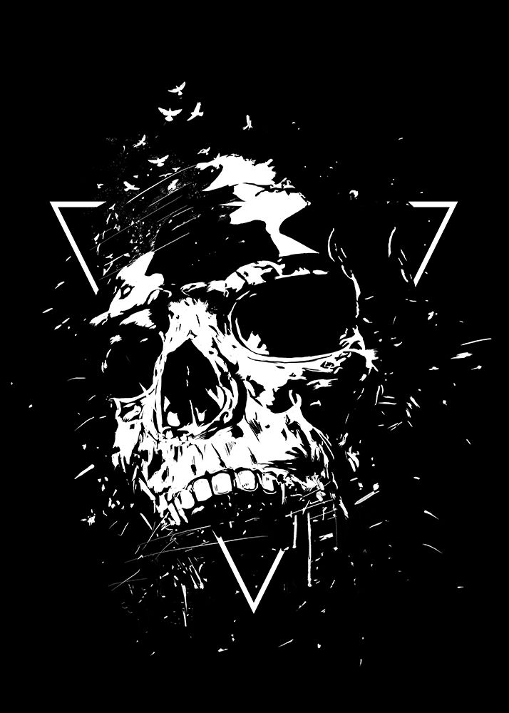 Skull X (BW) art print by Balazs Solti for $57.95 CAD