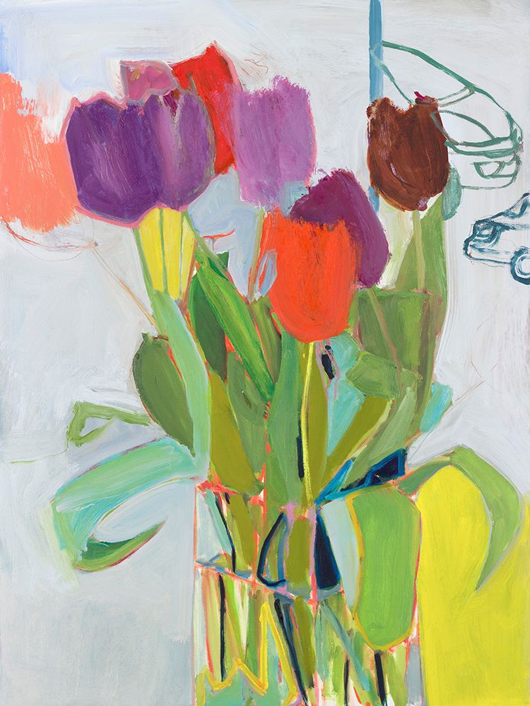Tulips and Two Cars art print by Jessica Singerman for $57.95 CAD