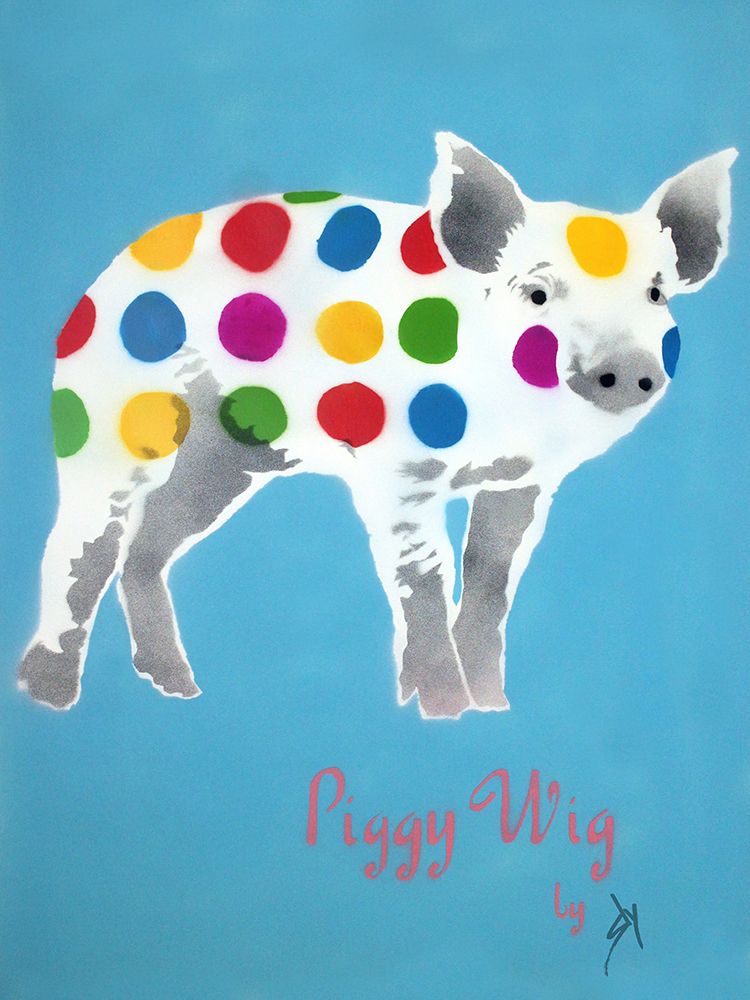 Piggy Wig art print by Juan Sly for $57.95 CAD