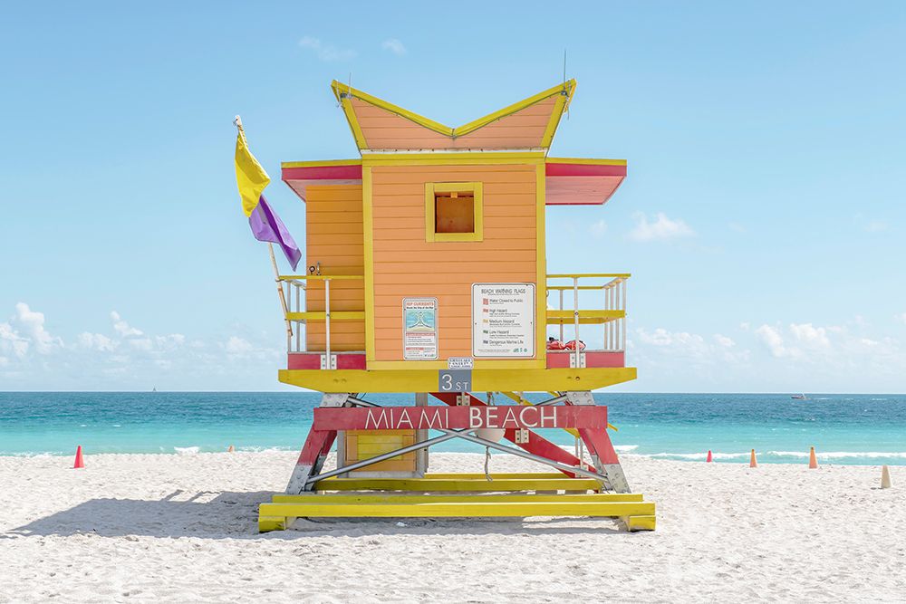 South Beach Lifeguard Chair 3rd Street art print by Richard Silver for $57.95 CAD