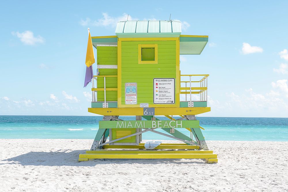 South Beach Lifeguard Chair 6th Street art print by Richard Silver for $57.95 CAD