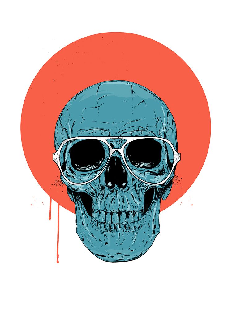 Blue Skull art print by Balazs Solti for $57.95 CAD