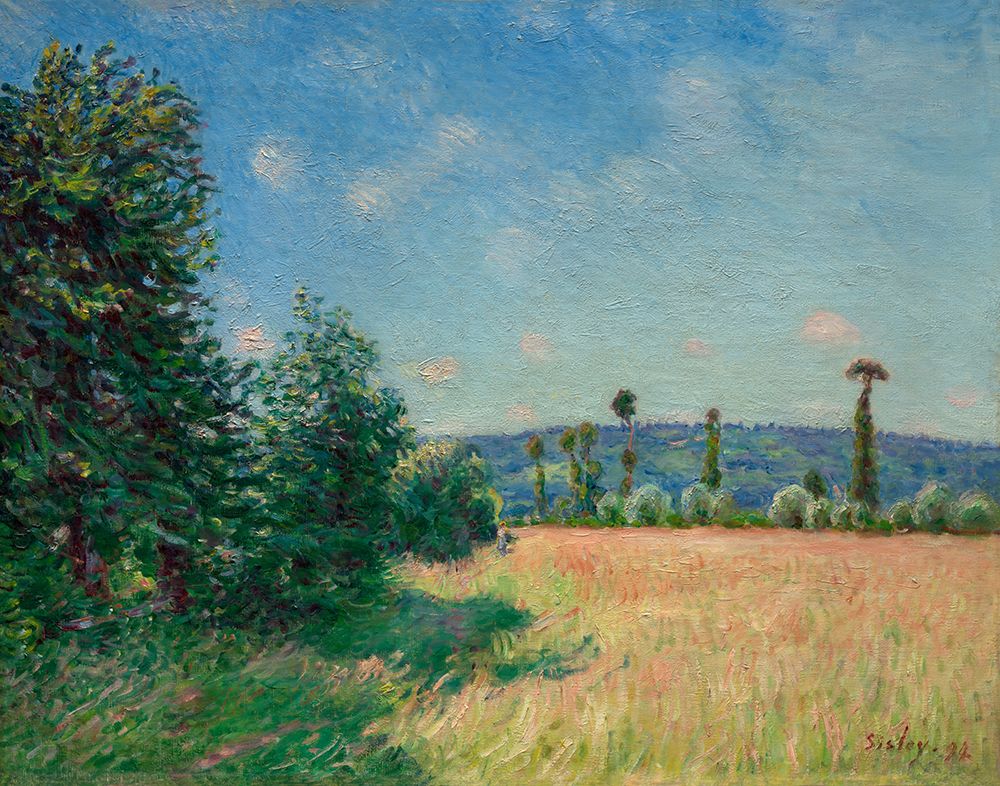 Sahurs Meadows in Morning Sun art print by Alfred Sisley for $57.95 CAD