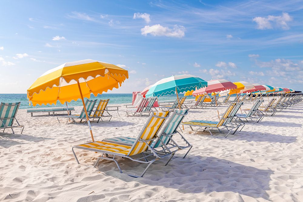South Beach Lounge Chairs I art print by Richard Silver for $57.95 CAD