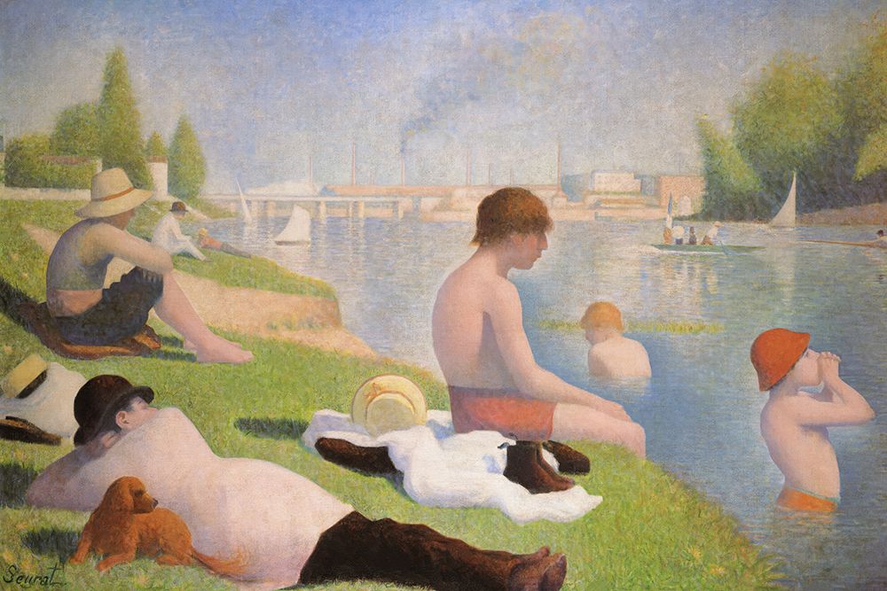 Bathers at Asnieres, 1884 art print by Georges Seurat for $57.95 CAD