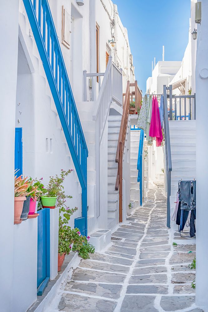 Side Streets of Mykonos, Greece art print by Richard Silver for $57.95 CAD