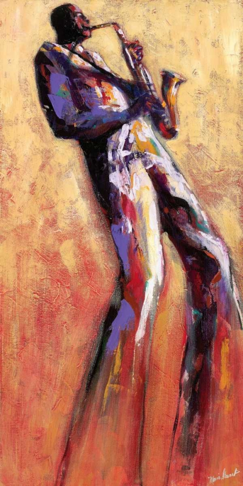 Sax Solo art print by Monica Stewart for $57.95 CAD