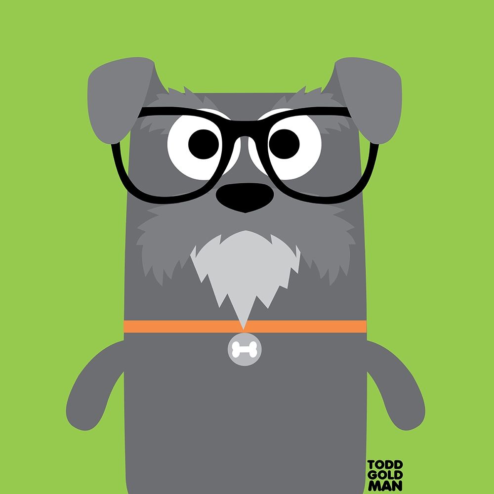 Bow Wow Schnauzer art print by Todd Art for $57.95 CAD