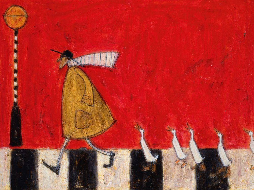 Crossing With Ducks art print by Sam Toft for $57.95 CAD