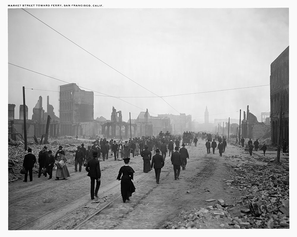 Market Street Post Earthquake art print by Unknown for $57.95 CAD