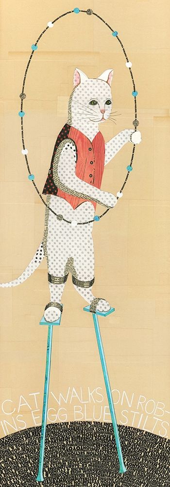 Cat on Stilts art print by Judy Verhoeven for $57.95 CAD