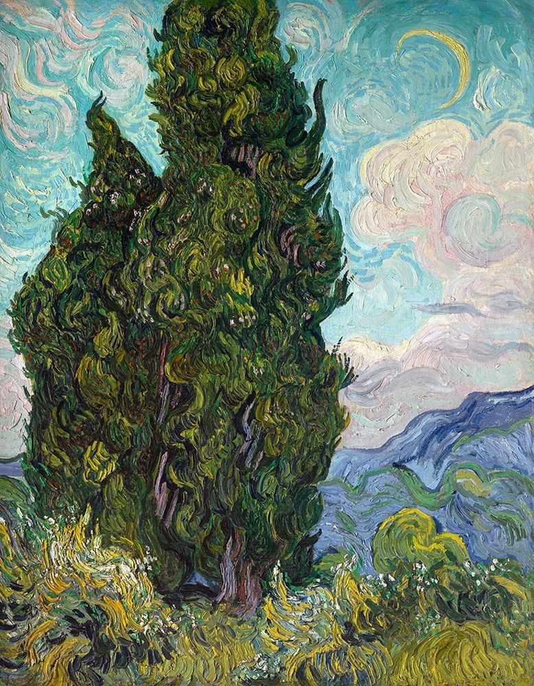 Cypresses, 1889 art print by Vincent Van Gogh for $57.95 CAD