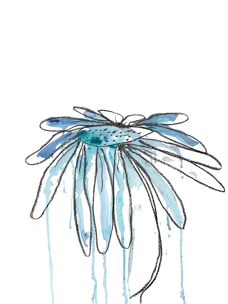 Indigo Modern Botanical art print by Jan Weiss for $57.95 CAD
