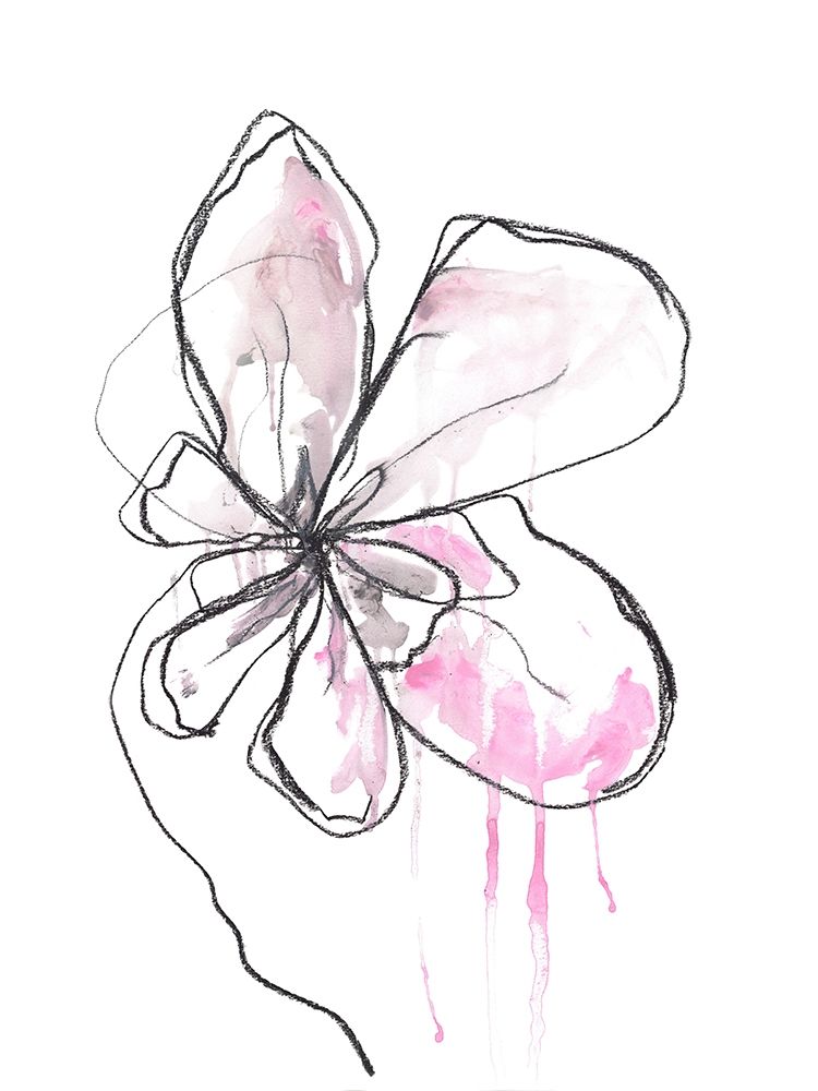 Pink Modern Botanical art print by Jan Weiss for $57.95 CAD