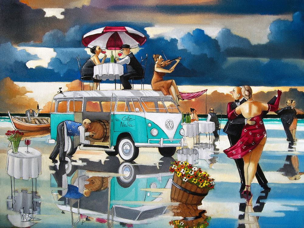 Cafe Helia art print by Ronald West for $57.95 CAD