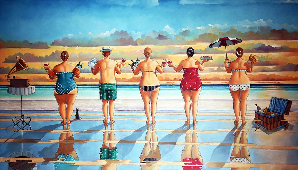 Sunset Picnic art print by Ronald West for $57.95 CAD