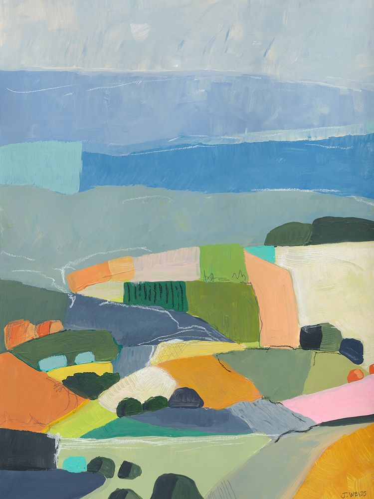 Color Block Hills art print by Jan Weiss for $57.95 CAD