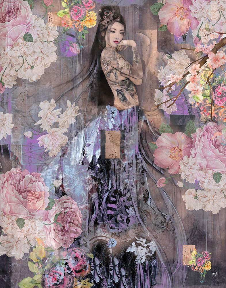 Floral Geisha No. 2 art print by Marta Wiley for $57.95 CAD