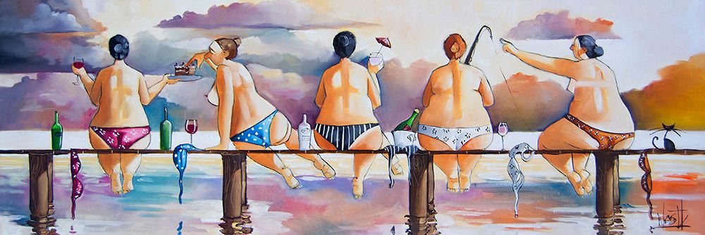 Sunday With Friends art print by Ronald West for $57.95 CAD