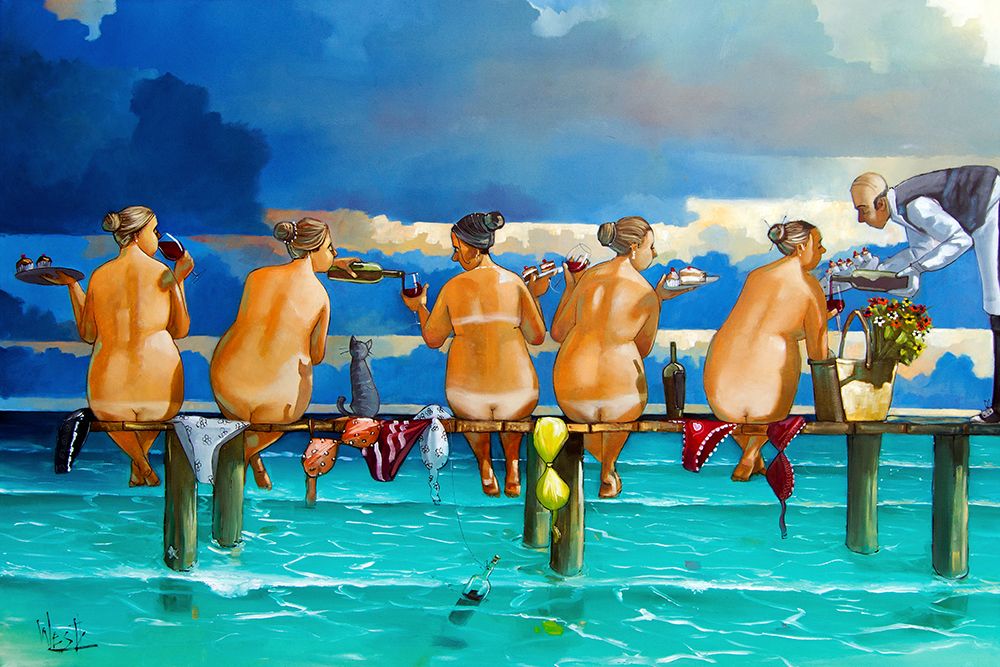 The Book Club Two art print by Ronald West for $57.95 CAD