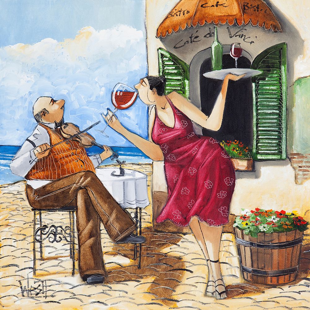 Wine And Music art print by Ronald West for $57.95 CAD