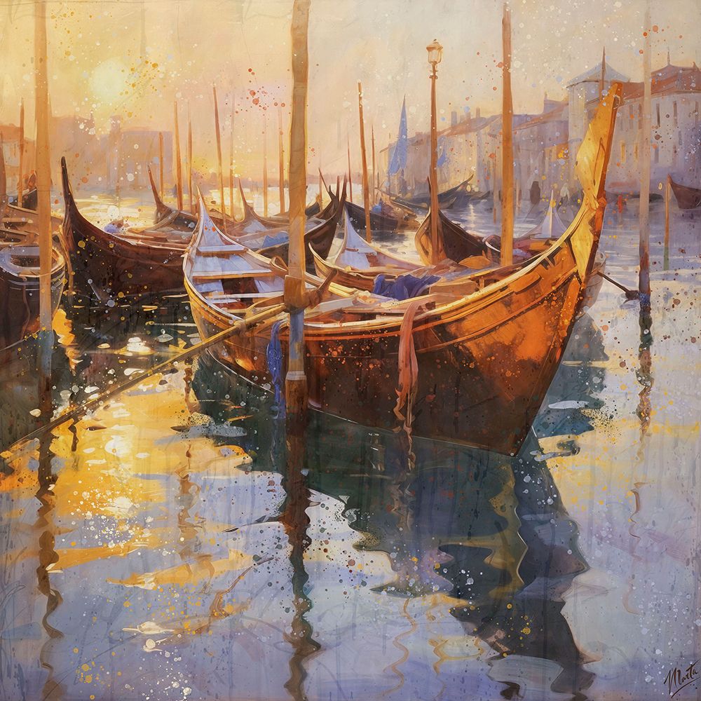 Venice Boats II art print by Marta Wiley for $57.95 CAD