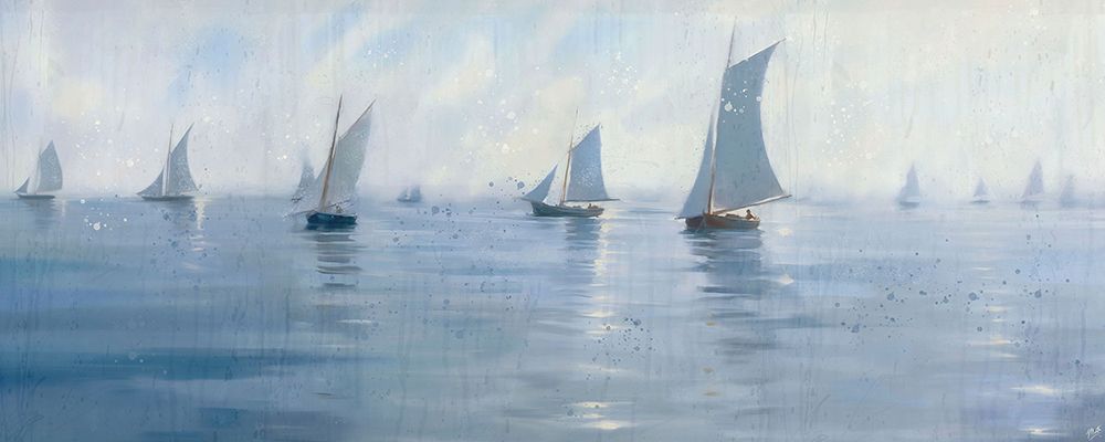 Blue Boats IV art print by Marta Wiley for $57.95 CAD
