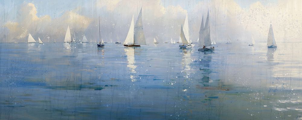 Blue Boats VII art print by Marta Wiley for $57.95 CAD